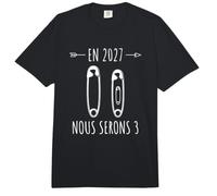 en 2027 Nous Serons 3 - Annonce Grossesse Future Maman Papa Comfort Colors Adult Heavyweight T-Shirt