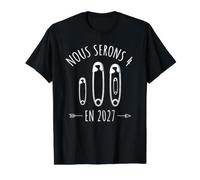 en 2027 Nous Serons 4 Annonce Deuxième Grossesse Maman Bébé T-Shirt Graphique avec Valeur