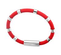 En 4 Bracelet Plusieurs Bijoux de sport Bracelet en silicone antistatique avec 8 Élimine les anions statiques du corps Dragonne pour le jogging Hiver à enlever Acier Acier Perles En (RD1, One Size)