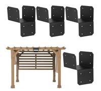 En Acier 4X4 - Ensemble De Connecteurs De Poutre Robustes, 4 Pièces De De | De Fixation De Manchons De Pour Construction En Bois, Extérieur, Intérieur,