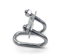 En acier inoxydable à double boulon U, Collier de serrage double en U acier galvanisé, boulon M8, tailles multiples, for fixation tuyaux d'échafaudage(M8x20x40mm)