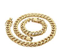 en Acier Inoxydable pour Femmes Hommes, enveloppe de chaîne de Trottoir de Liaison, Excellent Cadeau pour Hommes, 500x13 mm, Acier Inoxydable, Pas de Pierre précieuse.