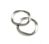 en acier inoxydable, Rondelles à ressort ondulées en acier inoxydable 304, Type à trois vagues M3-M25, 50 pièces, argent(M8x13x0.3mm)