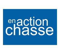 En Action De Chasse - 29x19.3cm - Sticker/Autocollant