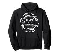 En amour avec Adventure Shark Circle Ocean Wildlife Explorer Sweat à Capuche