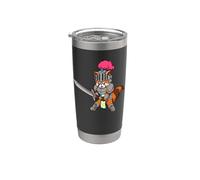 En armure avec une longue épée - panda rouge Gobelet isotherme en acier inoxydable double paroi