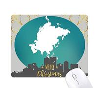 en asie, continent aperçu silhouette carte la nuit de noël, tapis de souris en caoutchouc