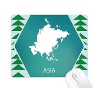 en asie, continent aperçu silhouette carte tapis de souris green pine tree tapis en caoutchouc