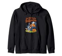 en Attendant Le Compte à rebours d'halloween, Spooky Skeleton Summer Sweat à Capuche