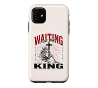 en Attendant Le Roi Squelette chrétien Art biblique Coque pour iPhone 11