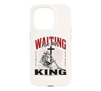 en Attendant Le Roi Squelette chrétien Art biblique Coque pour iPhone 15 Pro
