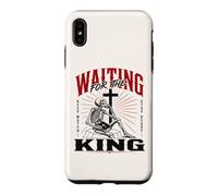 en Attendant Le Roi Squelette chrétien Art biblique Coque pour iPhone XS Max