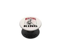 en Attendant Le Roi Squelette chrétien Art biblique PopSockets PopGrip Adhésif