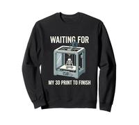 en Attendant Mon Impression 3D pour Terminer Un Design Amusant de créateur Sweatshirt
