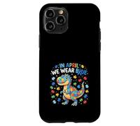 en Avril, Nous portons des Dinosaures Bleus TRex pour Enfants autistes Coque pour iPhone 11 Pro