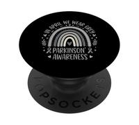 en Avril, Nous portons la Sensibilisation au Parkinson Arc-en-Ciel Gris PopSockets PopGrip Adhésif