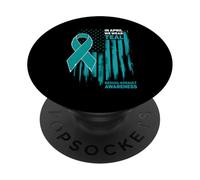 en Avril, Nous portons Le Drapeau américain de Sensibilisation aux agressions sexuelles PopSockets PopGrip Adhésif