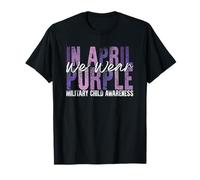 En avril, nous portons un style créatif violet honorant les militaires T-Shirt