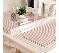 EN AyuL Nappe de protection transparente en PVC lavable - 100 cm/140 cm - Imperméable - Carrée - 140 cm
