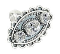 en Bague plaquée argent avec pierre précieuse Pierre de lune arc-en-ciel pour homme et femme, article cadeau, bijoux faits main CRG1274BD_56 (17.8)