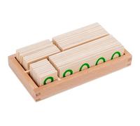 en bois - 10 × 18 × 2,5 cm/3,94 × 7,09 × 0,98 pouces, flash de comptage, d'apprentissage des nombres , petites en bois de 1 à 9 000 | outil interactif d'apprentissage prennent peinture sûre, et l