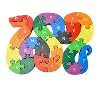 En Bois 3d Puzzle Puzzle Serpent Forme En Bois Jouets Dessin Animé Géométrique Animal Intelligence Puzzles Enfants Enfants Jouet Éducatif Lava1