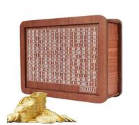 en Bois - Boîte à pièces en Bois Massif Durable avec Fonction d'affichage du comptoir, Facile des objectifs de dépôt et de paiement | pour