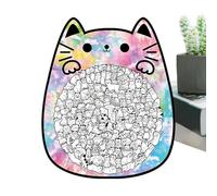 En bois en forme de chat 135 pièces en forme d'animal jouet éducatif | Jeux éducatifs pour adultes et enfants pour anniversaire, décoration projets éducatifs