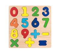 en Bois, Jeu Éducatif, Chiffres 0-9 | Bois poncé, Puzzle d'apprentissage, Exercices préhension, Pour