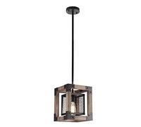en Bois Massif de Style Industriel rétro Rural américain Lampes créatives Restaurant Salon Décoration Artistique du Milieu du siècle Plafonniers pour Salle à Manger, Chambre à Coucher, Bar café,