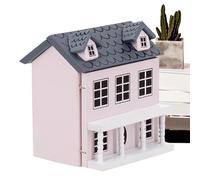 en bois - Modèle de villa faite à la main pour filles, petite miniature | Modèle créatif de poche qui peut être apprécié par un large éventail d'âges comme une