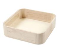 Creativ Company – Plateau en bois de paulownia carré profond 25 cm – décor et peinture