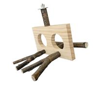 en Bois pour perroquets, Salle de Sport Interactive pour Grimper, Sauter et, Aide à prévenir l ' Ennui chez Les Oiseaux de Compagnie, Accessoire de Cage à Oiseaux