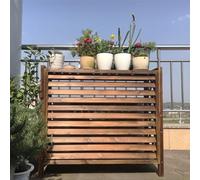 En Bois ventilation cache climatiseur exterieur,cache poubelle exterieur décorer,Cache Climatiseur D'écran De Confidentialité,Présentoir avec pots de fleurs,Adaptée aux Jardins,Balcons,Murs,Patios. (
