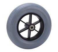 En caoutchouc massif en rouleau yuecoom, gris roue électrique en fauteuil roulant, pneus à lacets arrière Assemblage de roues non glissantes sans glissement de lèvres PU stable