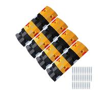 en caoutchouc pour la régulation du trafic, Ralentisseurs en caoutchouc réfléchissants for routes de gravier 1 à 5 pièces véhicule/piéton(4 Pcs)
