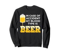 en Cas d'accident, Mon Groupe sanguin est de l'humour pour la bière Sweatshirt