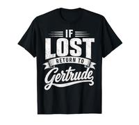 en Cas de Perte, retournez à Gertrude Couples Funny Matching T-Shirt Graphique avec Valeur