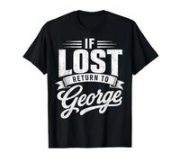 en Cas de Perte, Return to George Couples Funny Matching T-Shirt Graphique avec Valeur