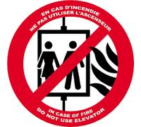 En Cas D'incendie Ne Pas Utiliser L'ascenceur - 5cm - Sticker/Autocollant