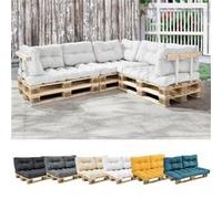 [en.casa] 1x Coussin de dossier pour canapé d'euro palette [blanc] Coussin de palettes In/Outdoor rembourrage meuble Blanc G