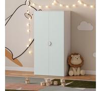Armoire pour enfants Sandnes 123 x 60 x 40 cm blanc vert menthe