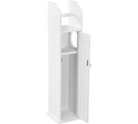 [en.casa] Armoire de salle de bain 78x20x18cm Porte-papier toilette Armoire de salle de bain Étagère de salle de bain Armoire d'angle Blanc