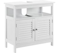 Armoire de salle de bain MDF laqué 60 x 60 x 30 cm Blanc [en.casa]