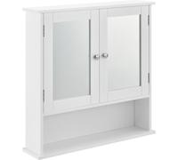 en.casa Armoire de salle de bain blanche - 58 x 56 x 13cm - Armoire de salle de bain avec miroir