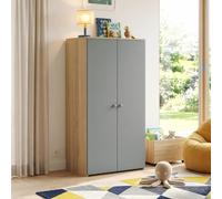 Armoire enfant Beldinupp 123 x 60 x 40 cm effet chêne gris