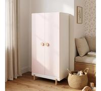 [en.casa] Armoire Enfant Vaarentaa 126 x 60 x 41 cm Blanc Rose
