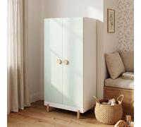 [en.casa] Armoire Enfant Vaarentaa 126 x 60 x 41 cm Blanc Vert Menthe