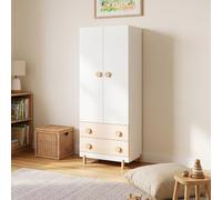 [en.casa] Armoire Enfant Vaarentaa 2 tiroirs 156 x 60 x 41 cm Effet Chêne