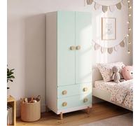 [en.casa] Armoire Enfant Vaarentaa 2 tiroirs 156 x 60 x 41 cm Vert Menthe
